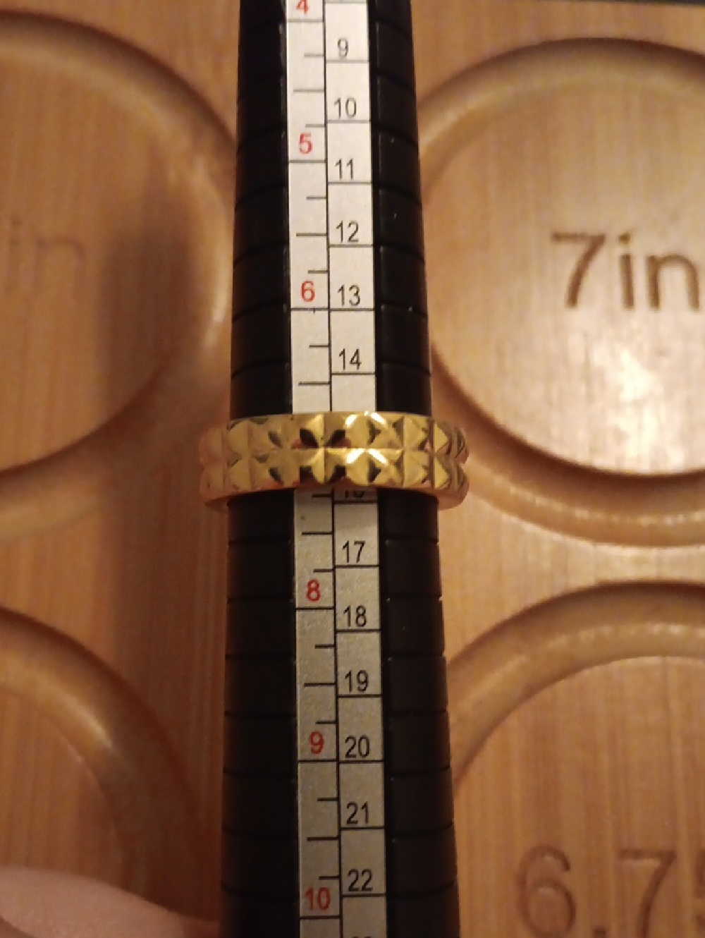 EverTrue Bronzella Collection Pyramid Pulse Band Ring in 18K YG Plated Bronze